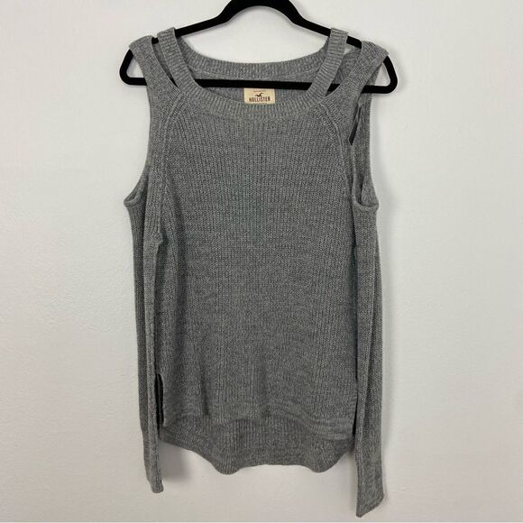 NWT Hollister Ribbed Sweater Gray Women’s Size M Beachy Grunge Y2K Cozy Comfort‎ - Picture 1 of 10